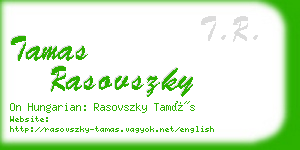 tamas rasovszky business card